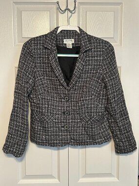 Allison Taylor Cropped Blazer Women's Petite Size 6